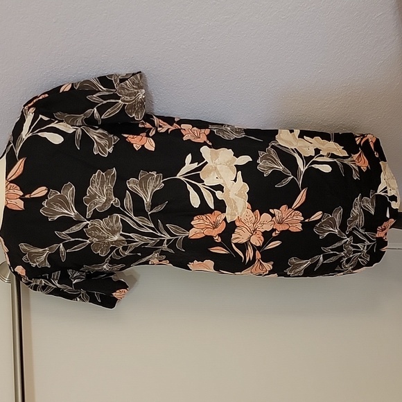 Original Nicole Miller Floral V-Neck Linen Women’s Mini Dress Sz M - Picture 3 of 6